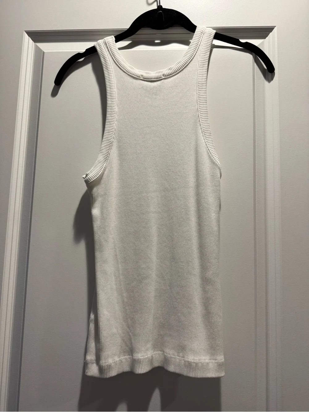 AGOLDE White Ribbed Racerback Tank - Picture 3 of 3